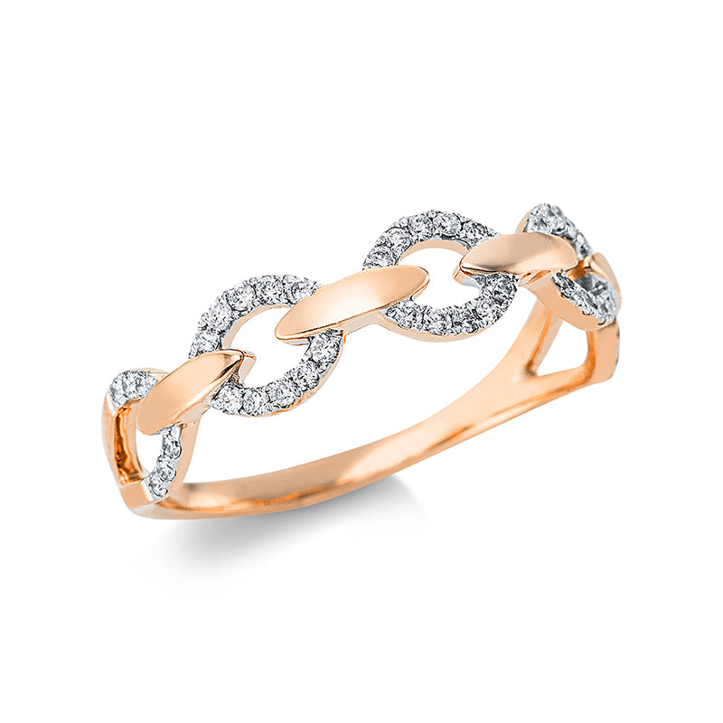 Ring - Moderner Schmuck aus Gold mit Diamanten, Fassung rhodiniert - 1BA14
