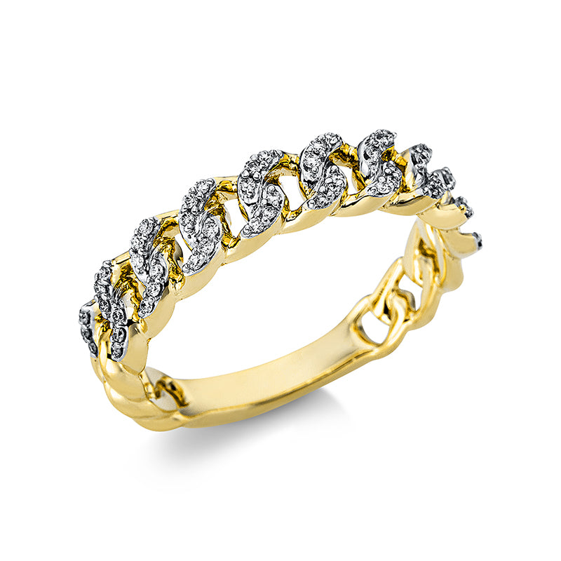 Ring    aus 750/-18 Karat Gelbgold mit 54 Diamanten 0