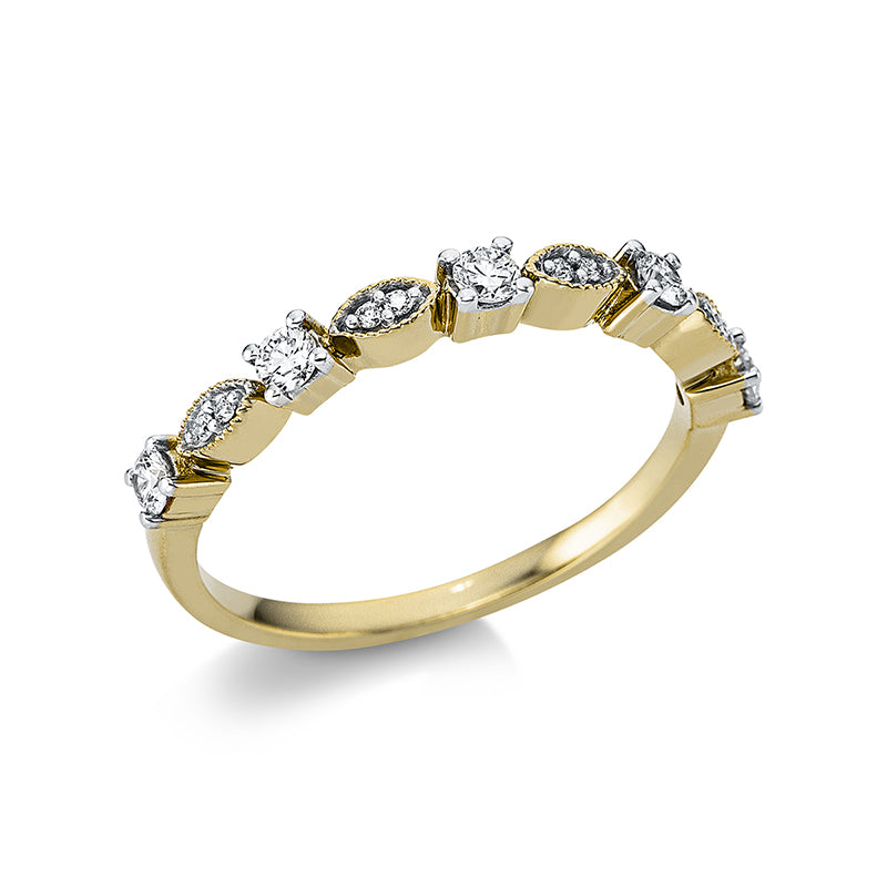 Ring    aus 750/-18 Karat Gelbgold mit 13 Diamanten 0