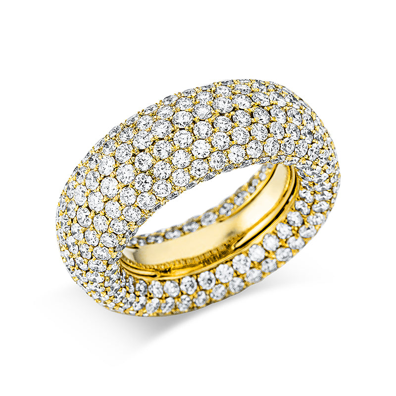 Ring    aus 750/-18 Karat Gelbgold mit 386 Diamanten 8