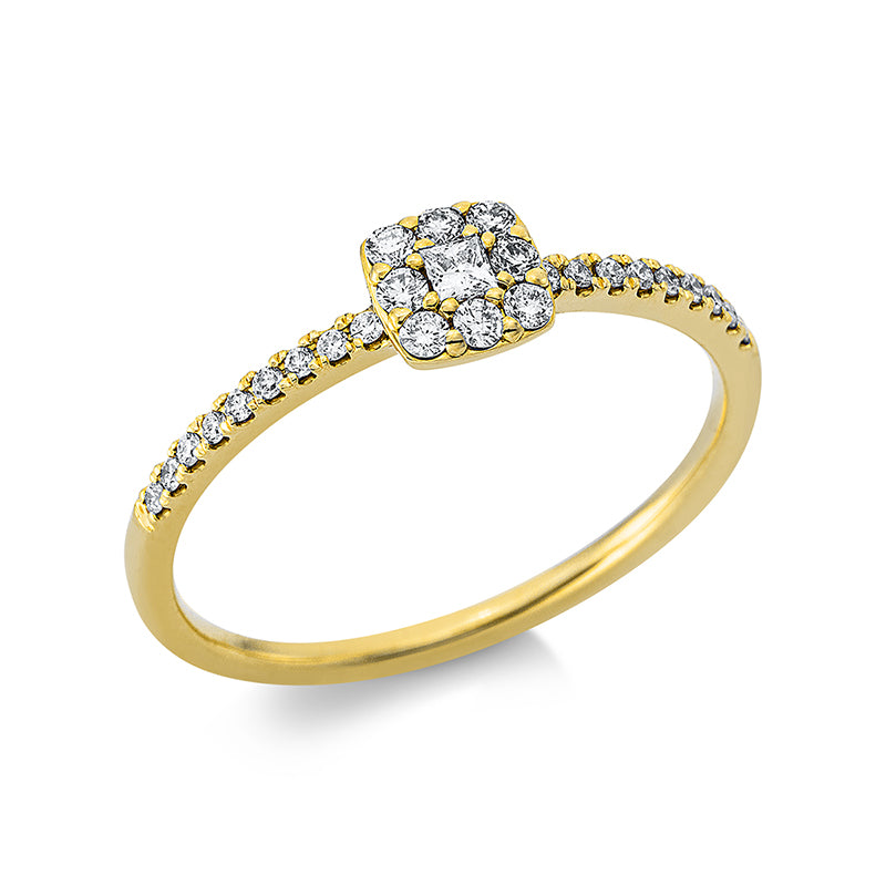 Ring - Halo Sparkle aus Gold mit Diamanten - 1BE56
