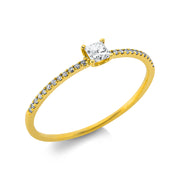 Ring    aus 750/-18 Karat Gelbgold mit 25 Diamanten 0