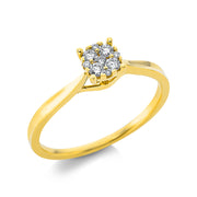 Ring    aus 750/-18 Karat Gelbgold mit 9 Diamanten 0