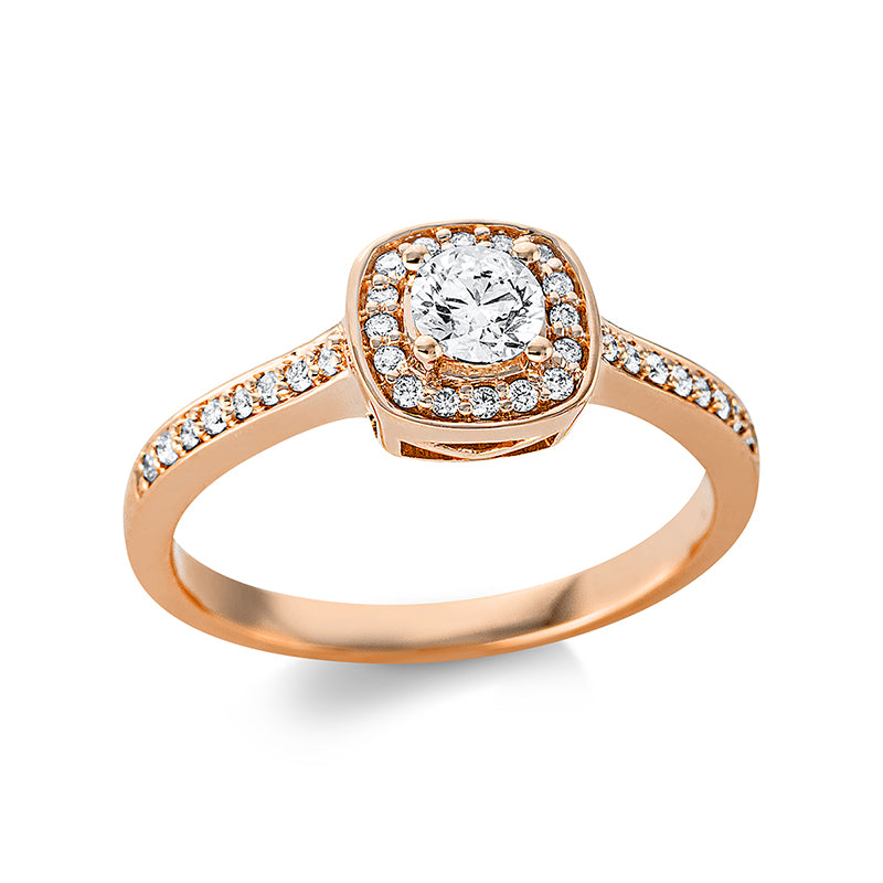Ring    aus 750/-18 Karat Rotgold mit 33 Diamanten 0