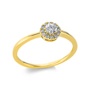 Ring    aus 750/-18 Karat Gelbgold mit 13 Diamanten 0