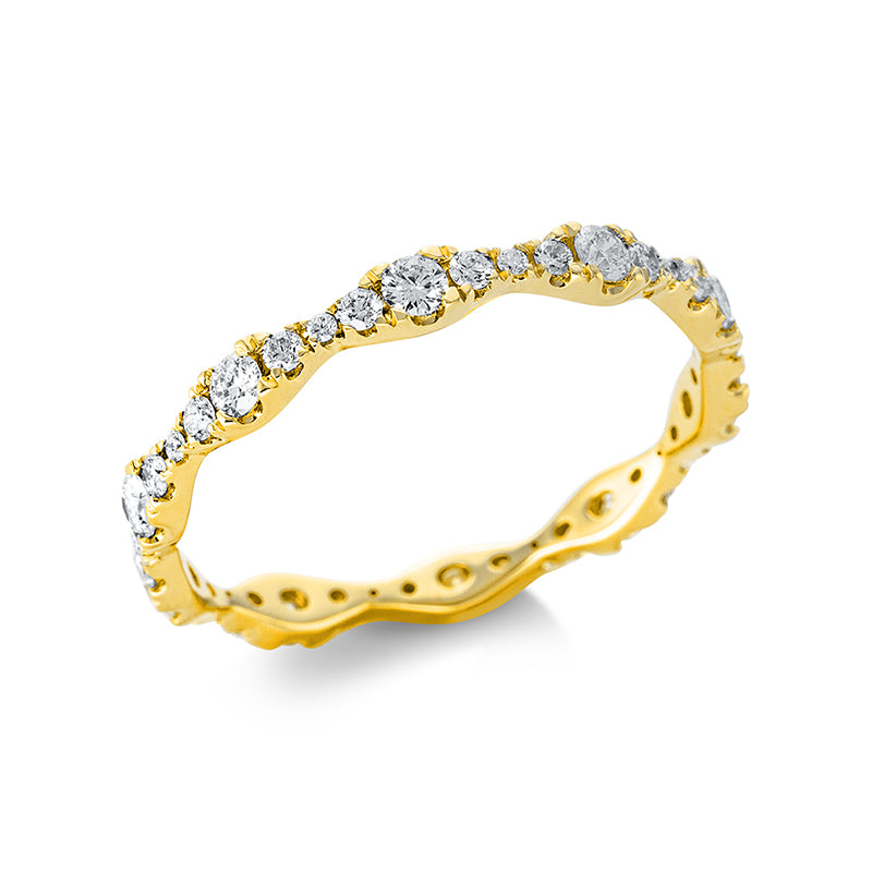 Ring    aus 750/-18 Karat Gelbgold mit 40 Diamanten 0