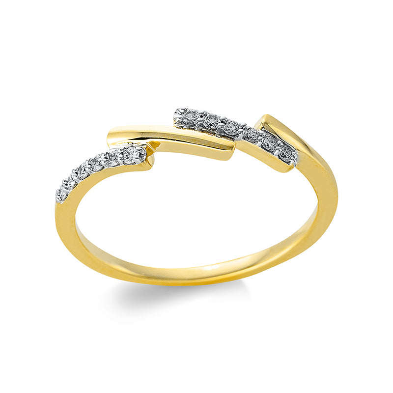 Ring    aus 750/-18 Karat Gelbgold mit 12 Diamanten 0
