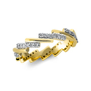 Ring    aus 750/-18 Karat Gelbgold mit 42 Diamanten 0