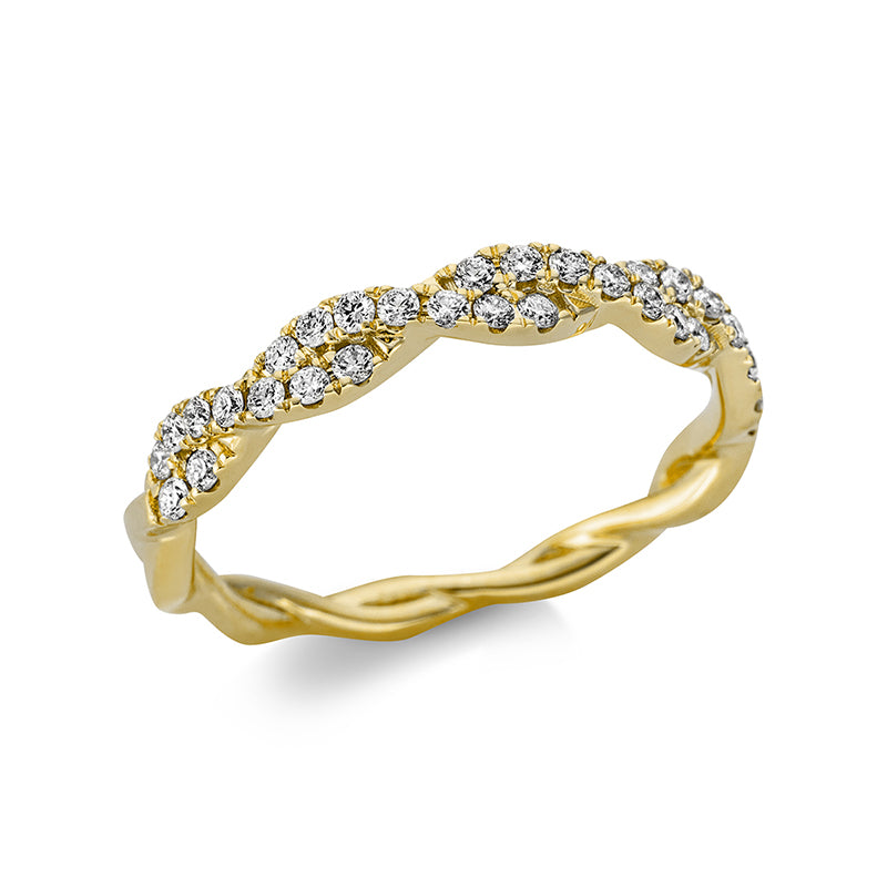 Ring    aus 750/-18 Karat Gelbgold mit 32 Diamanten 0