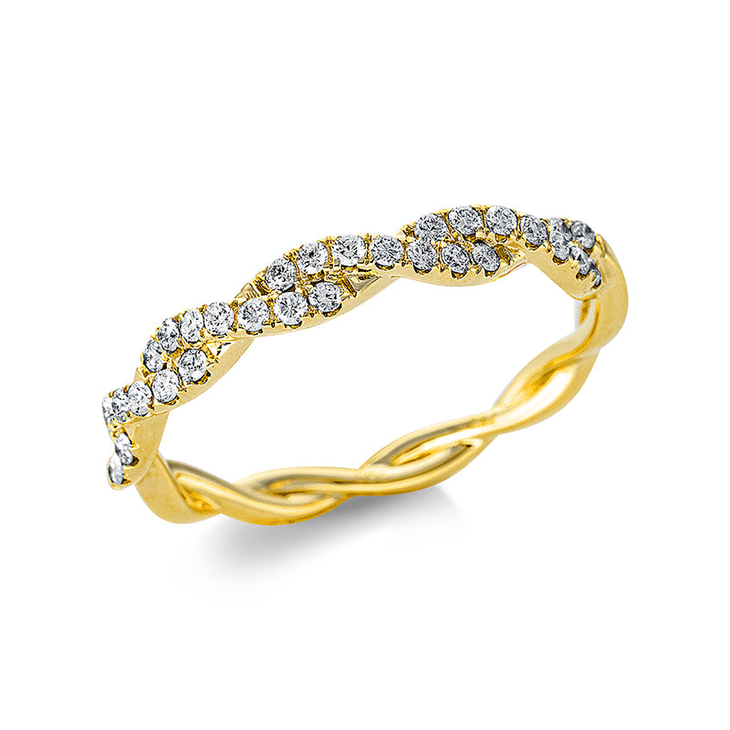 Ring    aus 750/-18 Karat Gelbgold mit 32 Diamanten 0