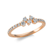 Ring    aus 750/-18 Karat Rotgold mit 19 Diamanten 0