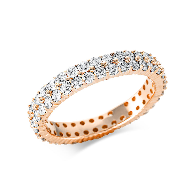 Ring    aus 750/-18 Karat Rotgold mit 70 Diamanten 1