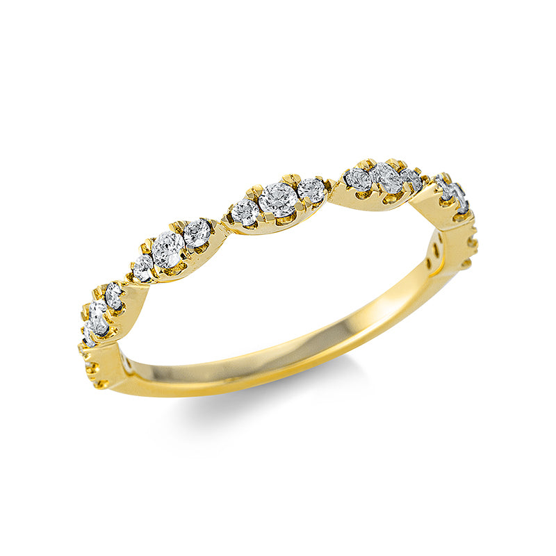 Ring    aus 750/-18 Karat Gelbgold mit 21 Diamanten 0