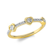 Ring    aus 750/-18 Karat Gelbgold mit 15 Diamanten 0