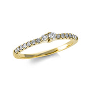 Ring    aus 750/-18 Karat Gelbgold mit 16 Diamanten 0