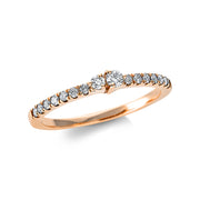 Ring    aus 750/-18 Karat Rotgold mit 16 Diamanten 0