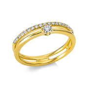 Ring    aus 750/-18 Karat Gelbgold mit 20 Diamanten 0