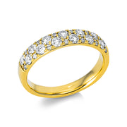 Ring - Memoire halb aus Gold mit Diamanten - 1BH46