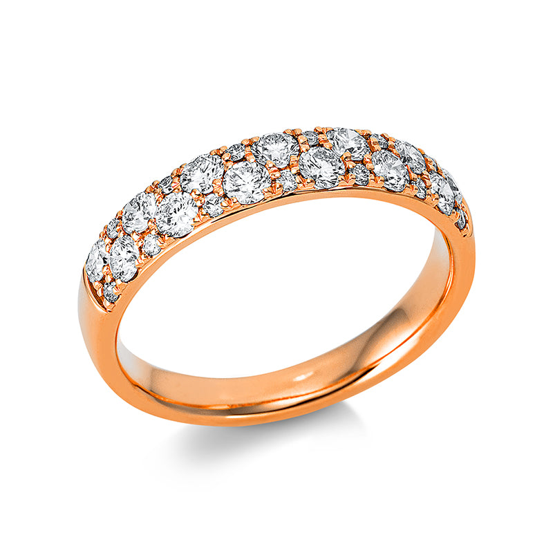 Ring - Memoire halb aus Gold mit Diamanten - 1BH46