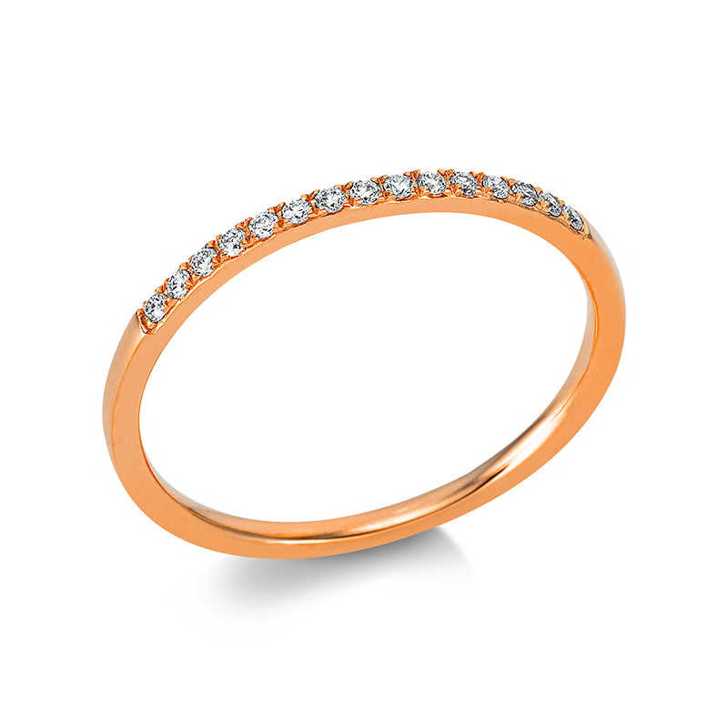 Ring - Memoire halb aus Gold mit Diamanten - 1BH48