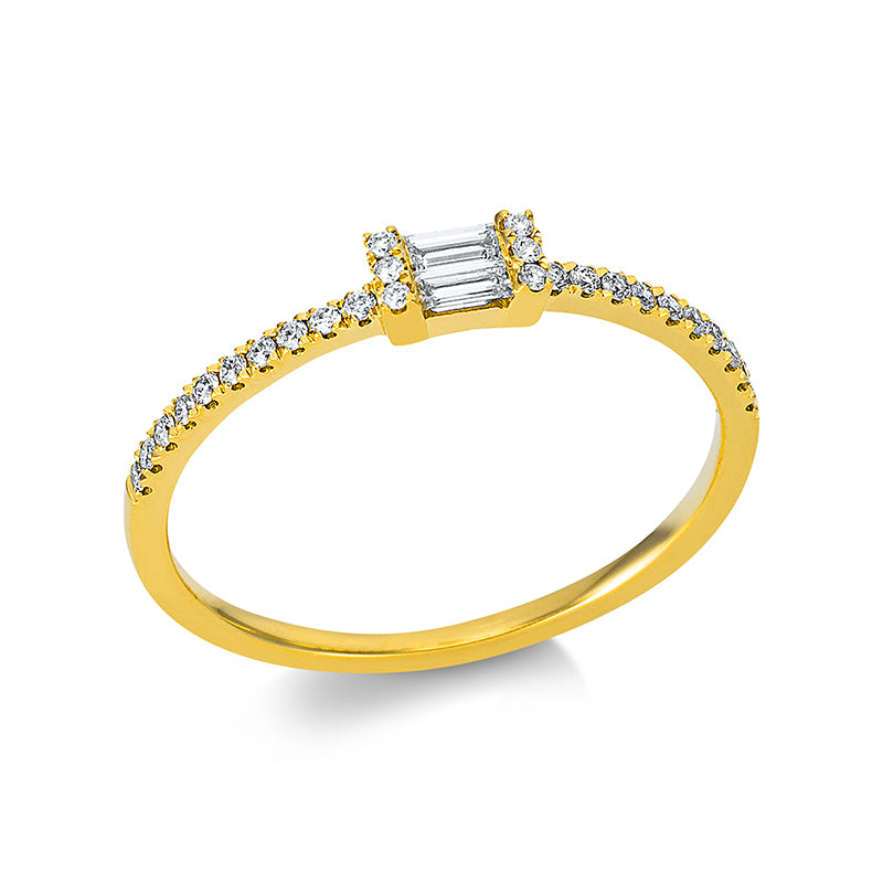 Ring    aus 750/-18 Karat Gelbgold mit 28 Diamanten 0