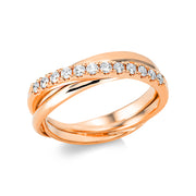 Ring    aus 750/-18 Karat Rotgold mit 12 Diamanten 0