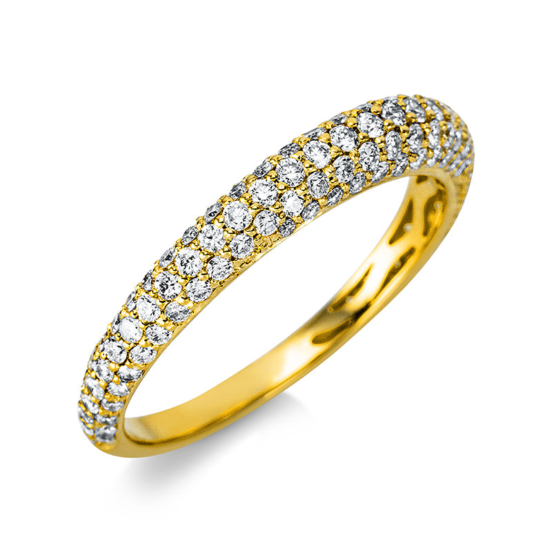 Ring    aus 750/-18 Karat Gelbgold mit 131 Diamanten 0