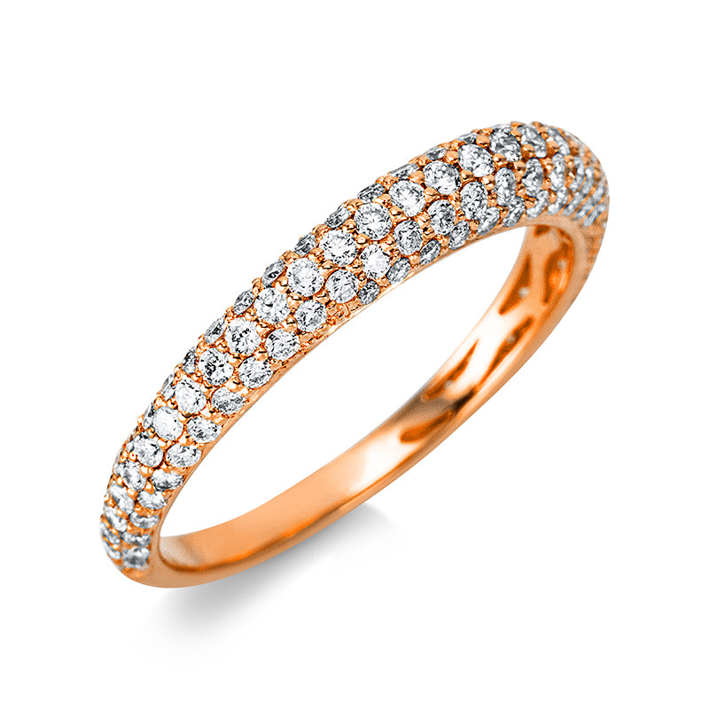 Ring    aus 750/-18 Karat Rotgold mit 131 Diamanten 0