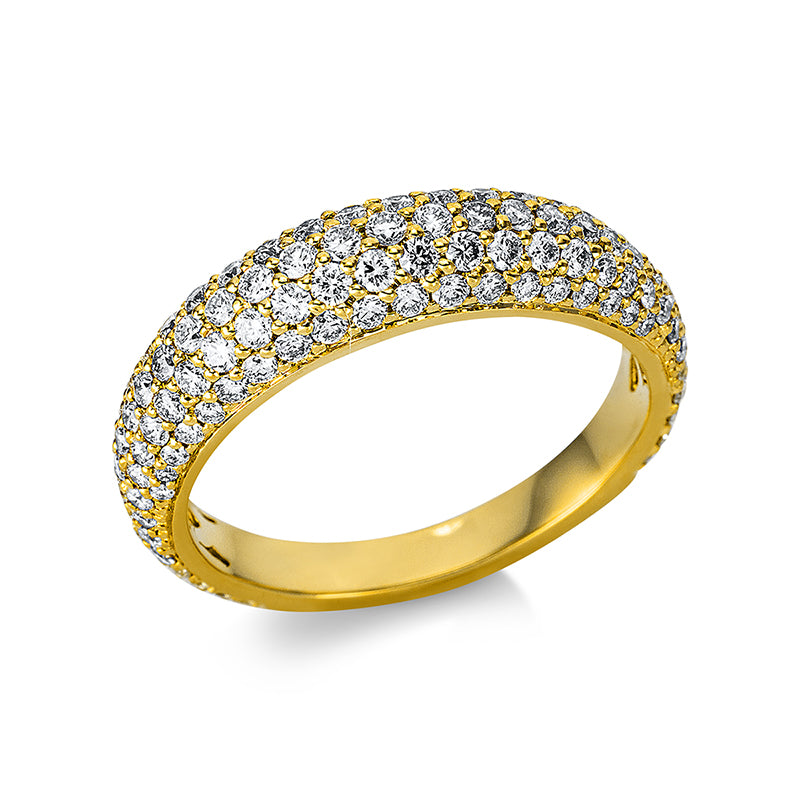 Ring    aus 750/-18 Karat Gelbgold mit 141 Diamanten 1