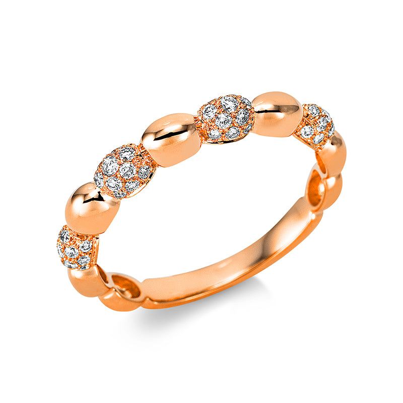 Ring    aus 750/-18 Karat Rotgold mit 52 Diamanten 0