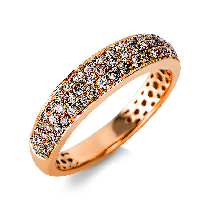 Ring    aus 750/-18 Karat Rotgold mit 61 Diamanten 0