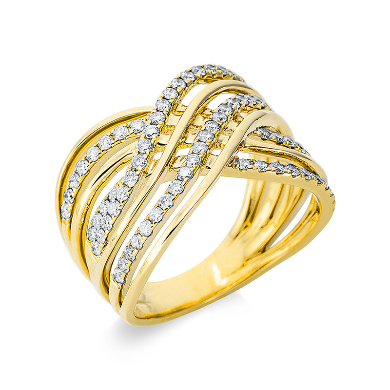 Ring - Mehrfachsteinbesatz aus Gold mit Diamanten - 1BL47