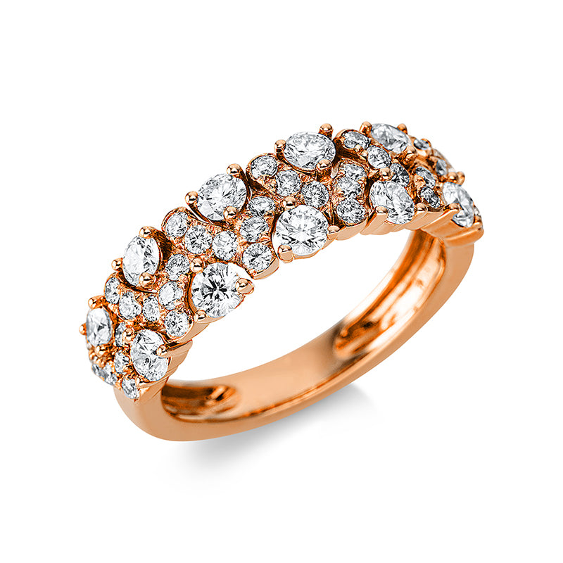 Ring    aus 750/-18 Karat Rotgold mit 48 Diamanten 1