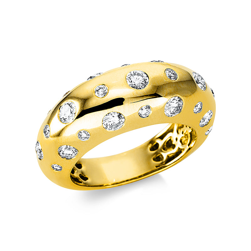 Ring    aus 750/-18 Karat Gelbgold mit 27 Diamanten 1