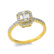 Ring - Halo Sparkle aus Gold mit Diamanten - 1BN41