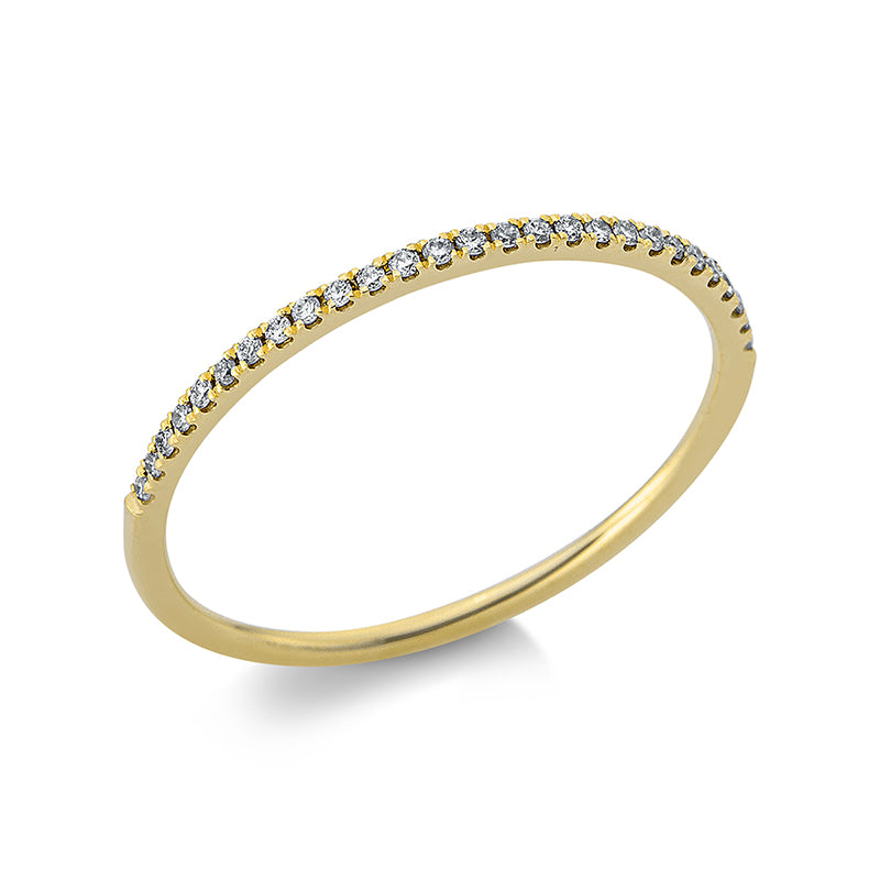 Ring - Memoire halb aus Gold mit Diamanten - 1BO64