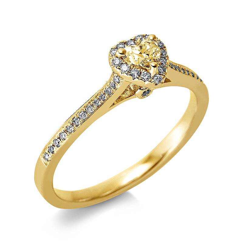 Ring    aus 750/-18 Karat Gelbgold mit 43 Diamanten 0