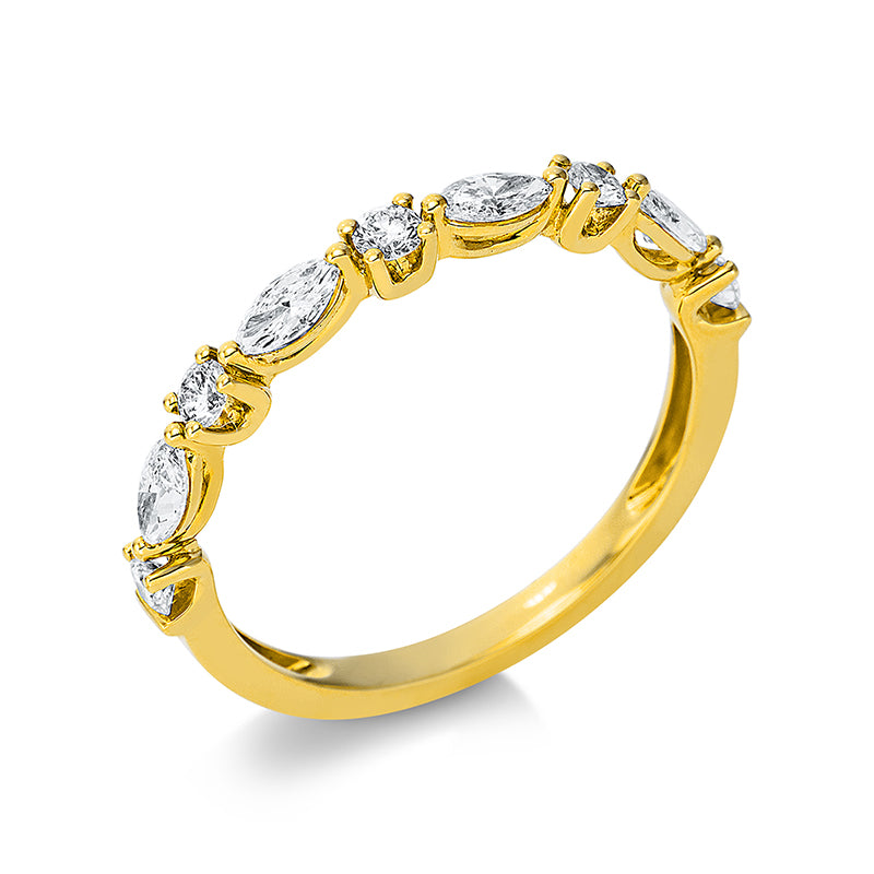 Ring    aus 750/-18 Karat Gelbgold mit 9 Diamanten 0