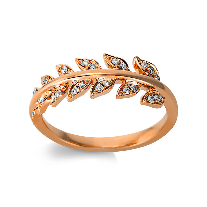 Ring    aus 750/-18 Karat Rotgold mit 22 Diamanten 0