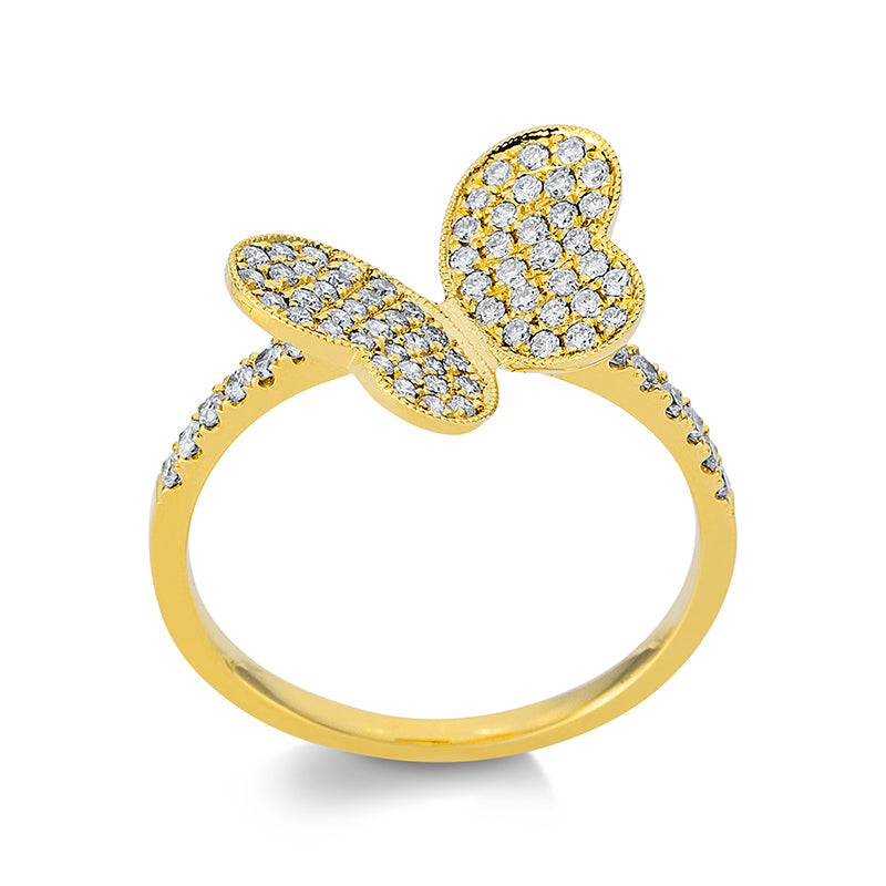 Ring    aus 750/-18 Karat Gelbgold mit 74 Diamanten 0