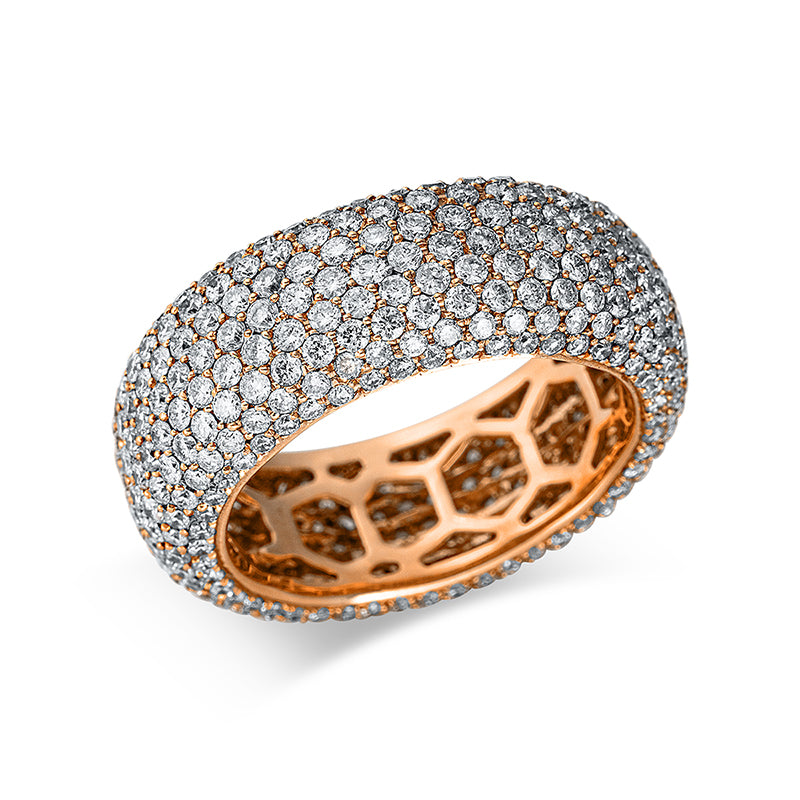 Ring    aus 750/-18 Karat Rotgold mit 432 Diamanten 3