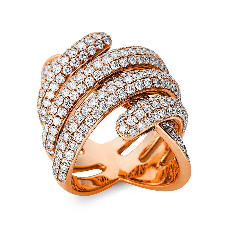 Ring    aus 750/-18 Karat Rotgold mit 244 Diamanten 4