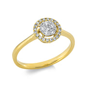 Ring - Halo Sparkle aus Gold mit Diamanten - 1BU50