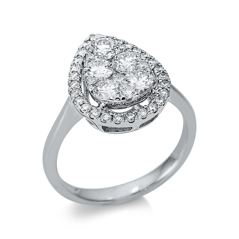 Ring    aus 750/-18 Karat Weißgold mit 39 Diamanten 1
