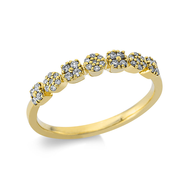 Ring    aus 750/-18 Karat Gelbgold mit 37 Diamanten 0