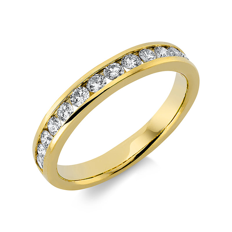 Ring    aus 750/-18 Karat Gelbgold mit 14 Diamanten 0