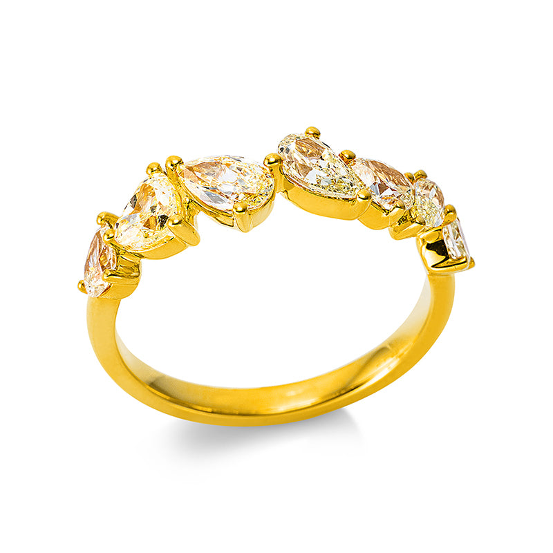 Ring    aus 750/-18 Karat Gelbgold mit 7 Diamanten 1