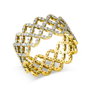 Ring    aus 750/-18 Karat Gelbgold mit 266 Diamanten 1