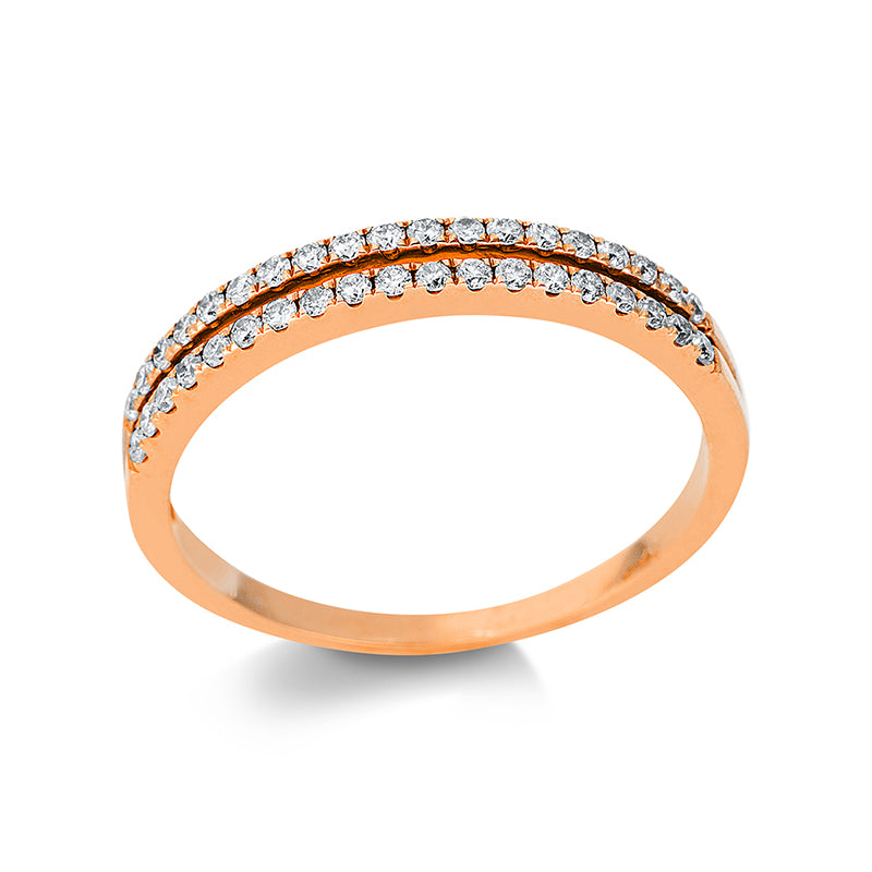 Ring    aus 750/-18 Karat Rotgold mit 38 Diamanten 0