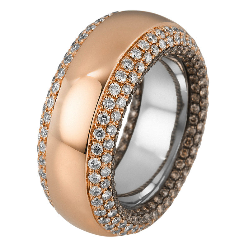 Ring    aus 750/-18 Karat Rotgold / Weißgold mit 344 Diamanten 2